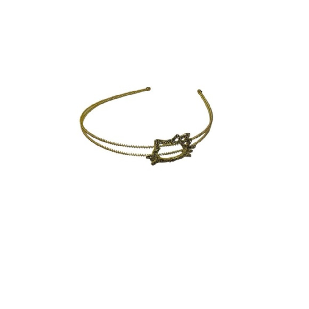 NEW girls metal kitty cat rhinestone headband